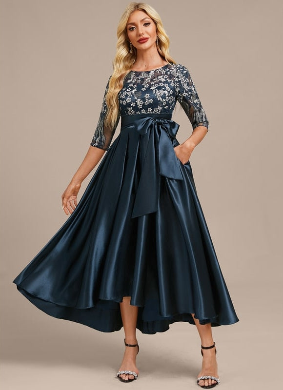 Robe de Soirée Élégante Marine - gallery 2