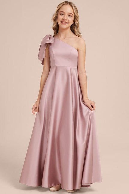 Robe de Soirée Rose Satiné Douce