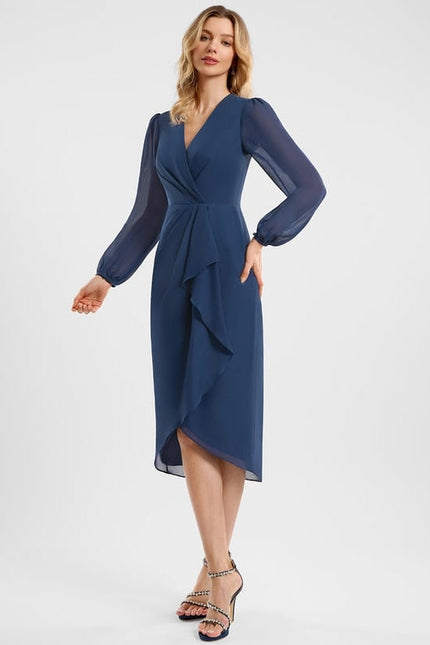 Robe de Soirée Mousseline Frisée - gallery 5