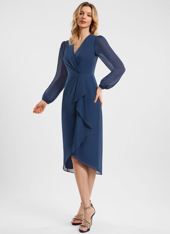 Robe de Soirée Mousseline Frisée - gallery 5
