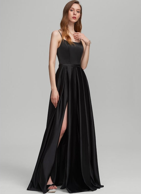 Robe De Soirée Longue Noire Fendue - gallery 2