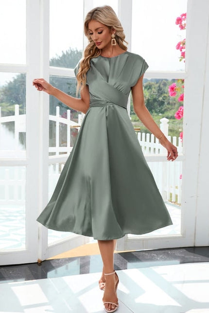 Robe de Soirée Satinée Sage