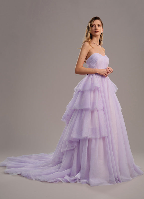 Robe de Soirée Lilas Éthéré - gallery 2