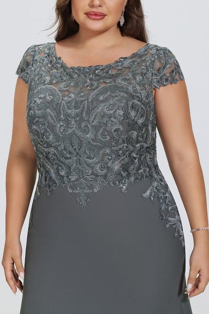 Robe de Soirée Satin Gris Perle - gallery 9