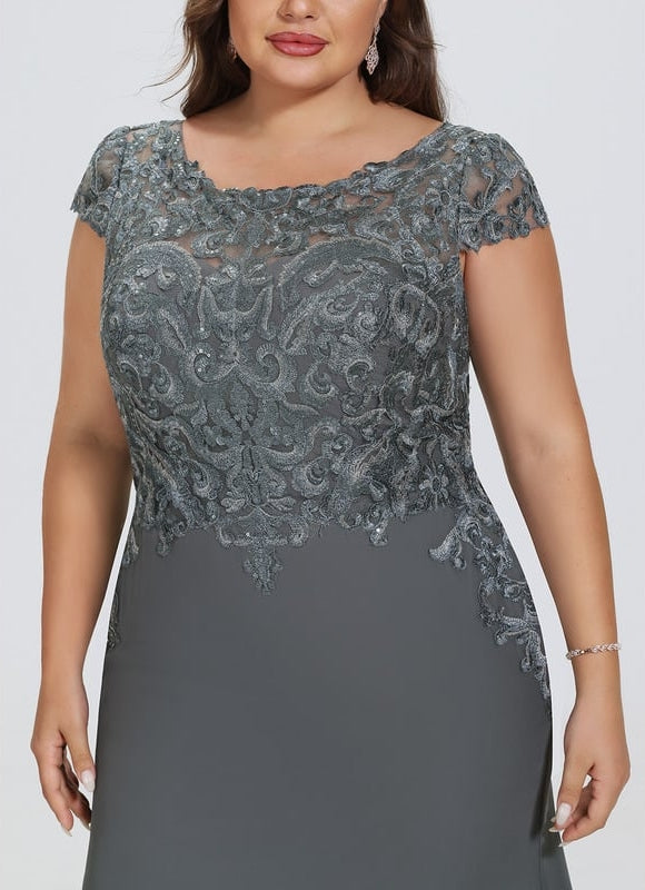 Robe de Soirée Satin Gris Perle - gallery 9