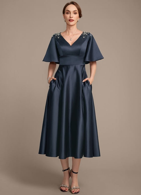 Robe de Soirée Satinée Sophistiquée - gallery 2