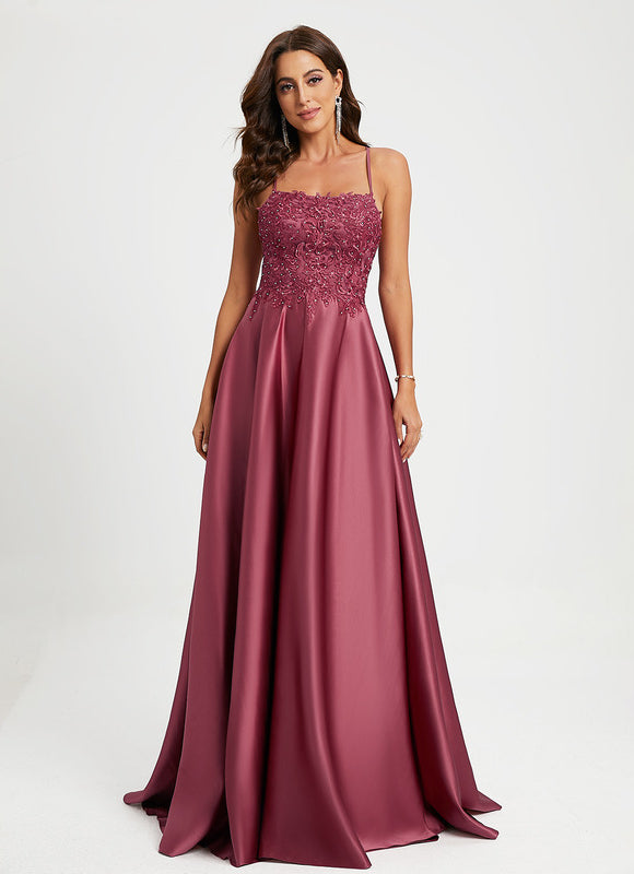 Robe De Soirée Perlée Strass