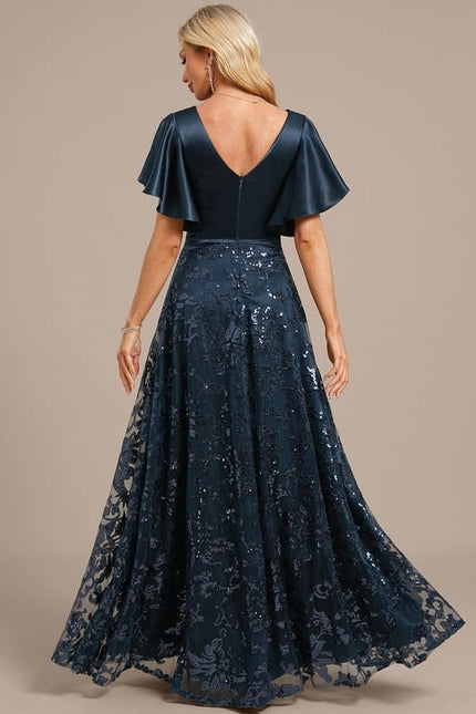 Robe De Soirée En Satin Duchesse - gallery 6