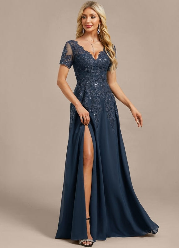 Robe de Soirée Élégance Marine