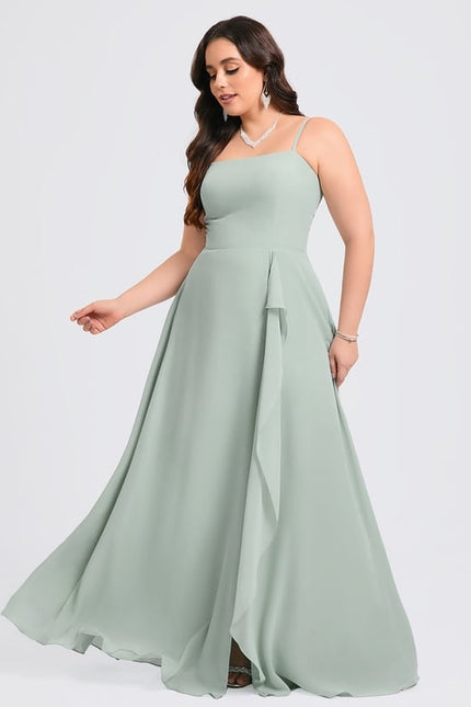 Robe de Soirée Fluide Vert Deau - gallery 6
