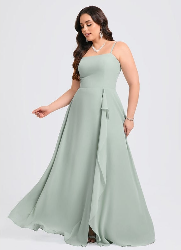 Robe de Soirée Fluide Vert Deau - gallery 6
