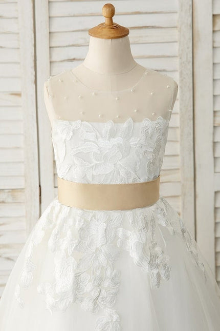 Robe de Soirée Tulle Fleurie - gallery 2