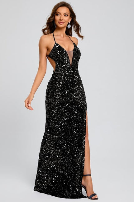 Robe de Soirée Éclat Sombre Chic - gallery 2