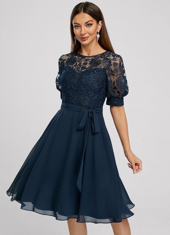 Robe de Soirée Émeraude Fluidité