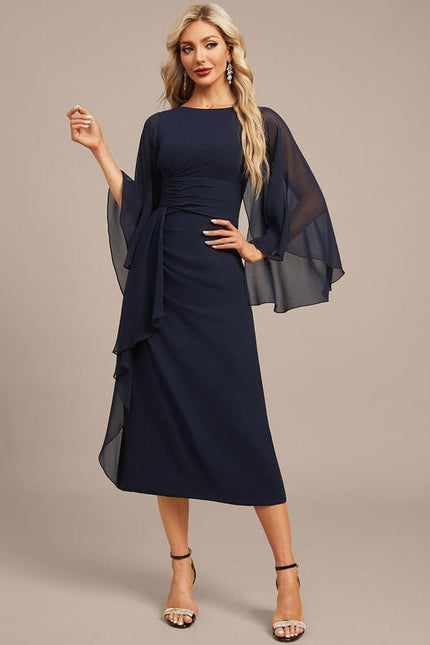 Robe de Soirée Nuit Élégante Voilée - gallery 4