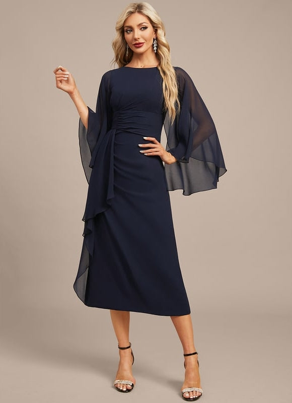 Robe de Soirée Nuit Élégante Voilée - gallery 4