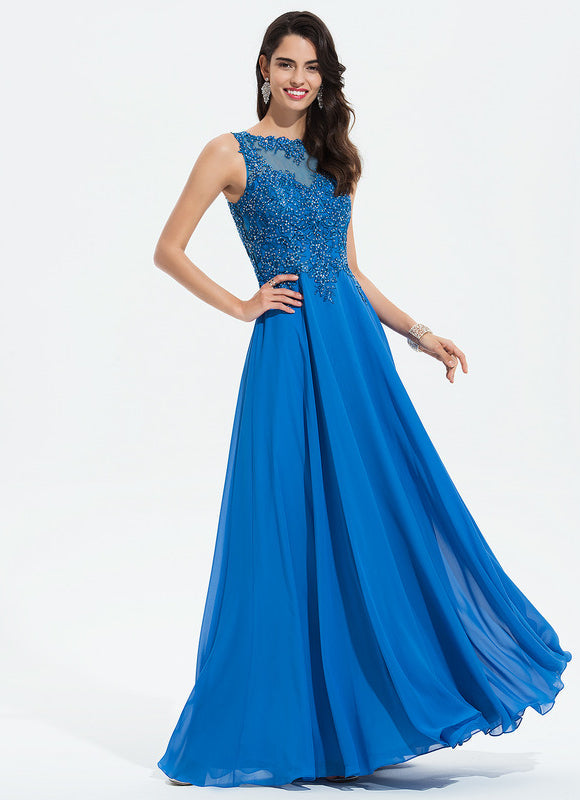 Robe de Soirée Noir Élégant Flottant - gallery 1