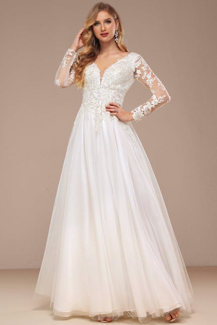 Robe De Soirée Avec Tulle Travaillé - gallery 6