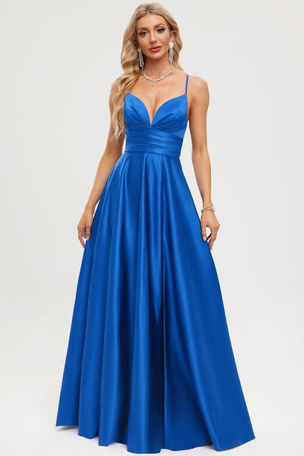Robe de Soirée Satinée Rubis - gallery 4