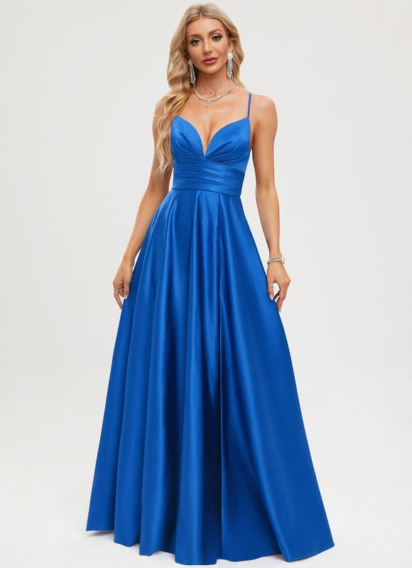 Robe de Soirée Satinée Rubis - gallery 4