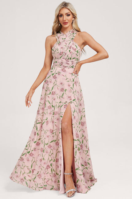 Robe de Soirée Bordeaux Fluide - gallery 8