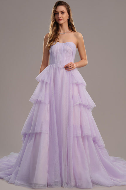 Robe de Soirée Lilas Éthéré