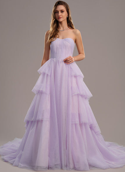 Robe de Soirée Lilas Éthéré