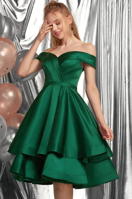 Robe de Soirée Satinée Courte - gallery 2