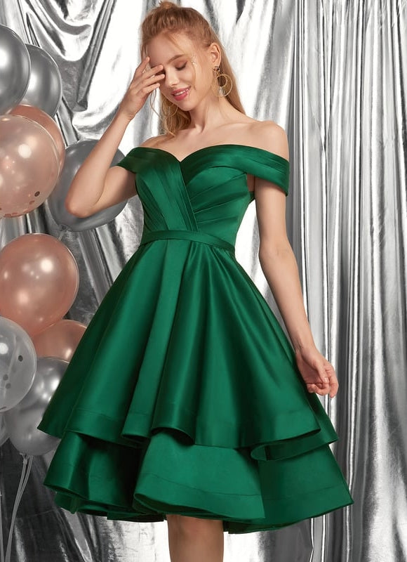 Robe de Soirée Satinée Courte - gallery 2