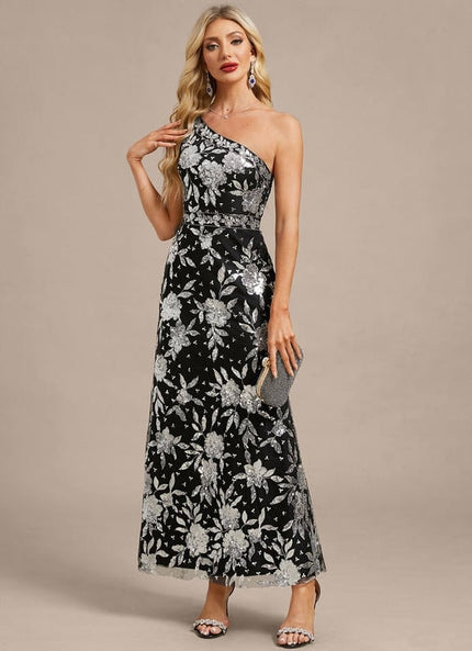 Robe de Soirée Noire Étoilée