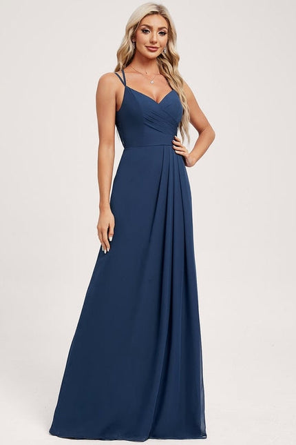 Robe de Soirée Mousseline Beige