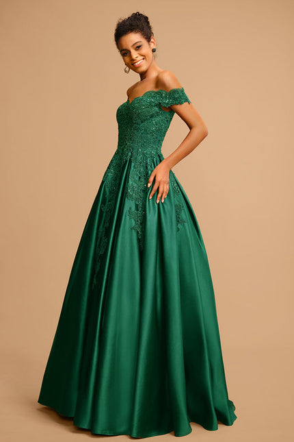 Robe de Soirée Royale Satinée - gallery 1