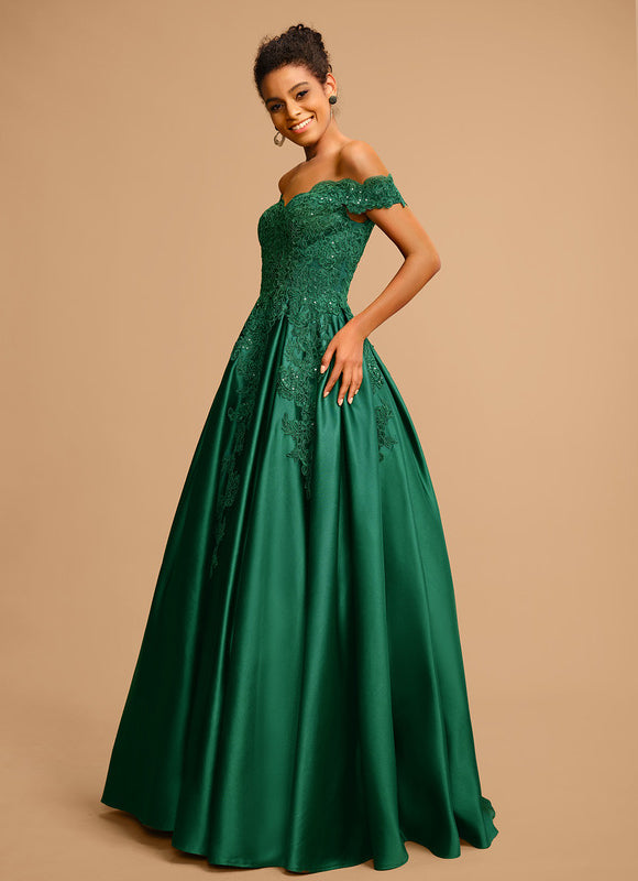 Robe de Soirée Royale Satinée - gallery 1