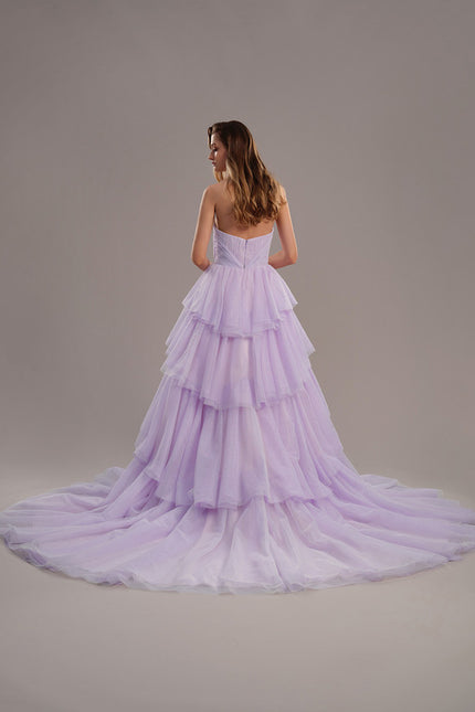 Robe de Soirée Lilas Éthéré - gallery 3