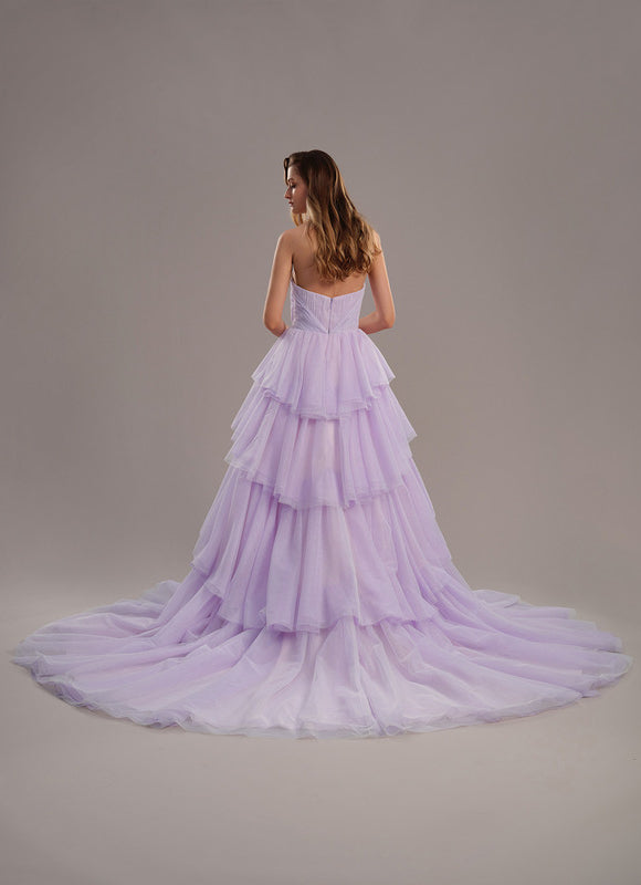 Robe de Soirée Lilas Éthéré - gallery 3
