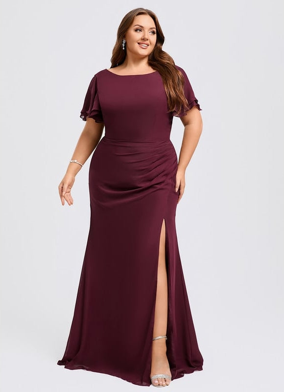 Robe de Soirée Longue Bordeau Chic - gallery 9