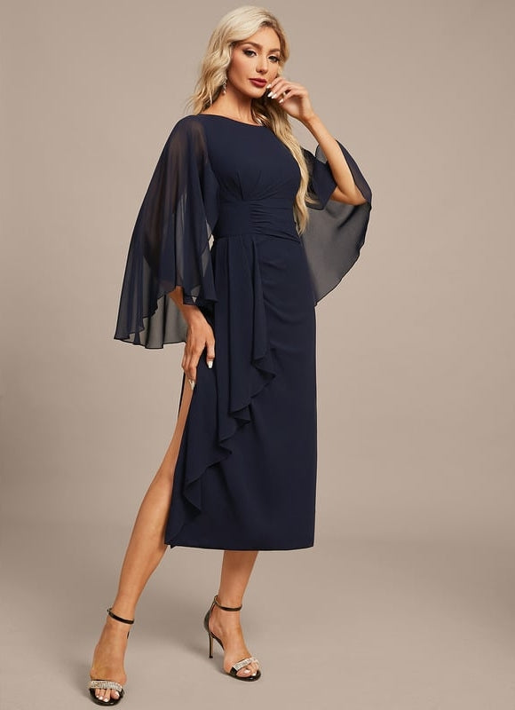 Robe de Soirée Nuit Élégante Voilée - gallery 6