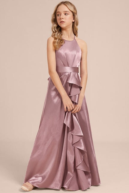 Robe de Soirée Satin Lilas - gallery 3