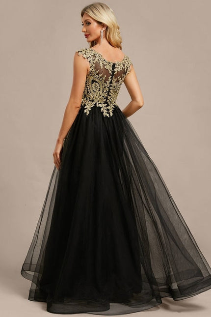 Robe de Soirée Éblouissante Noire - gallery 6