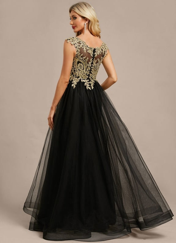 Robe de Soirée Éblouissante Noire - gallery 6