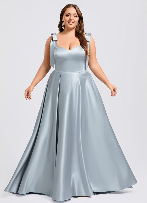 Robe de Soirée Lueur Céleste Satinée - gallery 6