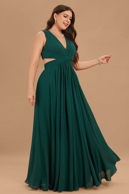Robe de Soirée Fluide Émeraude - gallery 5