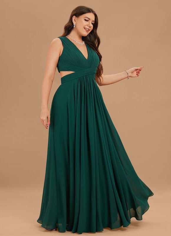 Robe de Soirée Fluide Émeraude - gallery 5