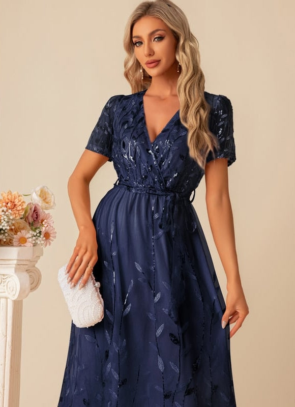Robe De Soirée Dentelle Rose - gallery 7