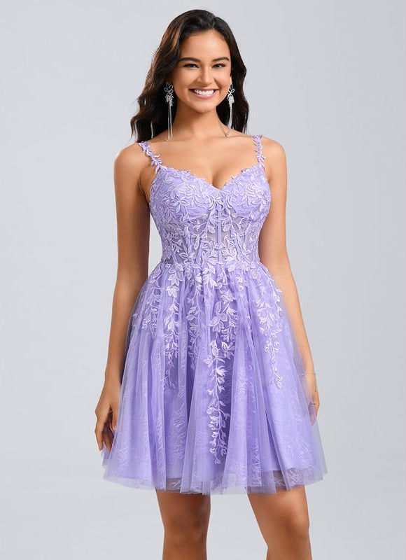 Robe de Soirée Fleurie Rosée - gallery 1