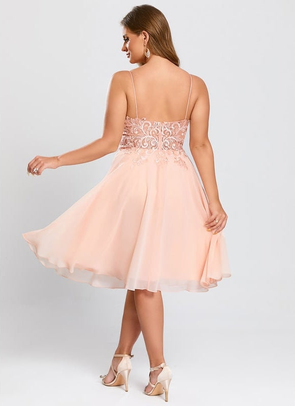 Robe de Soirée Pêche Éclatante - gallery 7