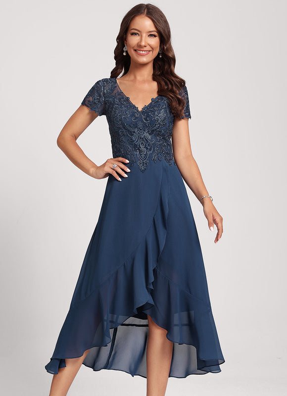 Robe de Soirée Flottante Marine - gallery 3