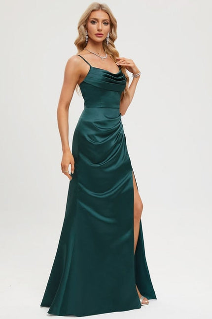 Robe de Soirée Satinique Fluide - gallery 6