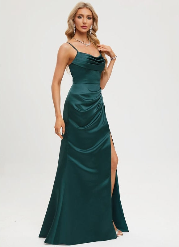 Robe de Soirée Satinique Fluide - gallery 6
