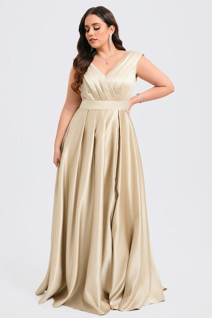 Robe de Soirée Satin Mauve Élégant - gallery 7